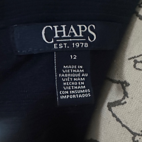 Chaps Navy Sleeveless Midi Dress - Picture 5 of 5